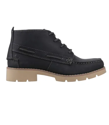 Mens Savanna Leather Boots Black Sperry