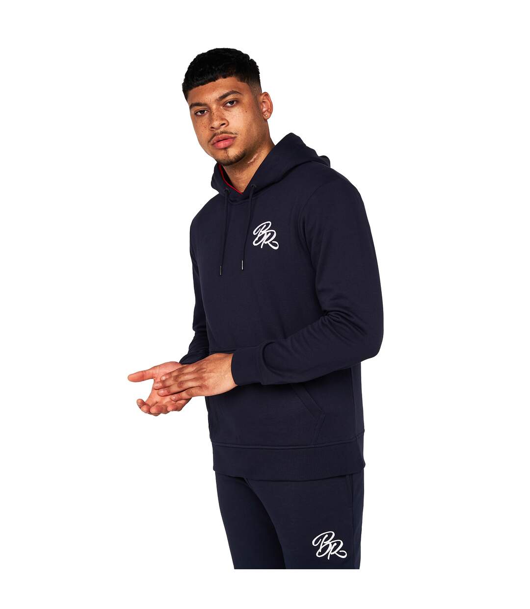 Sweat À Capuche Fontaine Homme Bleu Marine Born Rich-4