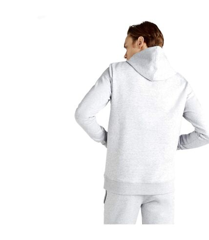 Umbro Mens Team Stacked Logo Hoodie (Grey Marl/White)