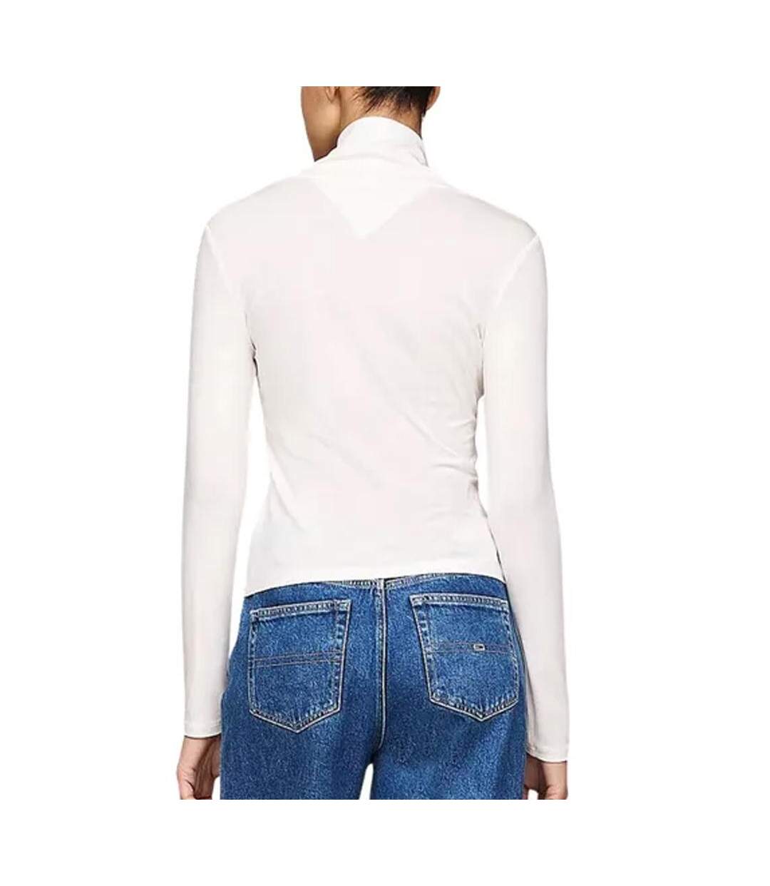 T-shirt manches longues blanc femme tommy hilfiger mockn-2