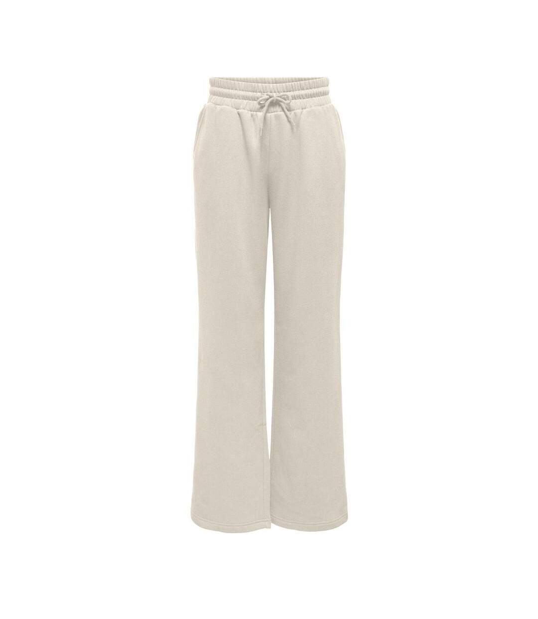 Pantalon fluide beige femme only lanor-1