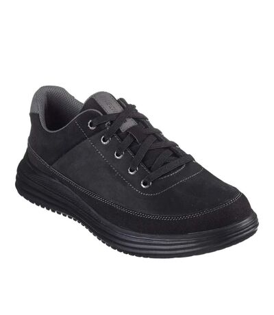 Skechers Mens Proven Aldeno Leather Casual Shoes (Black) - UTFS10133