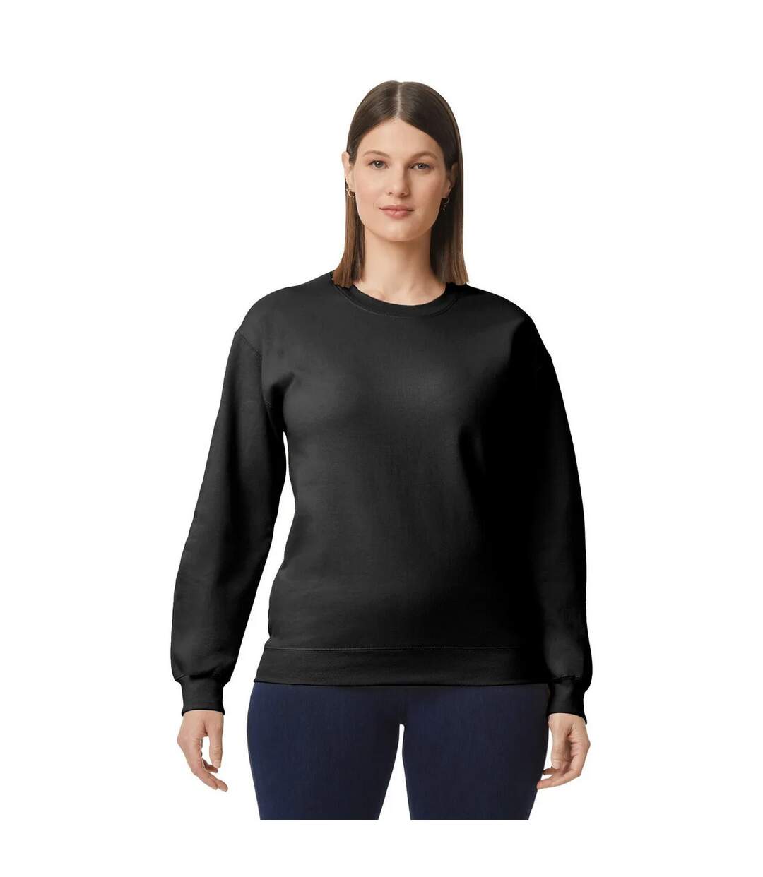 Sweat Softstyle Adulte Noir Gildan-1