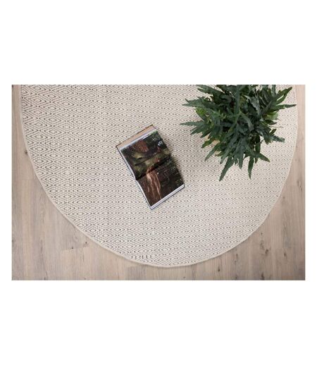 Tapis en polyester et laine beige Julana Diamètre 200 cm