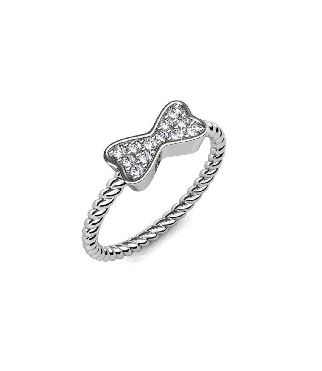 Bague Twisted Ribbon, Cristal d'Autriche