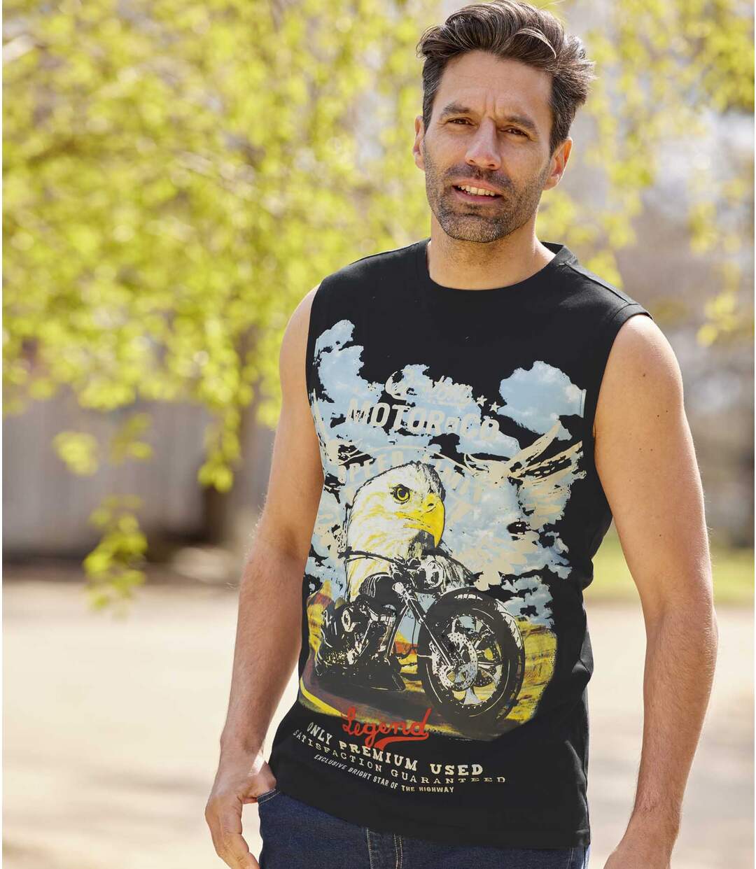 Zestaw 2 t-shirtów  bez rękawów Biker  Atlas For Men