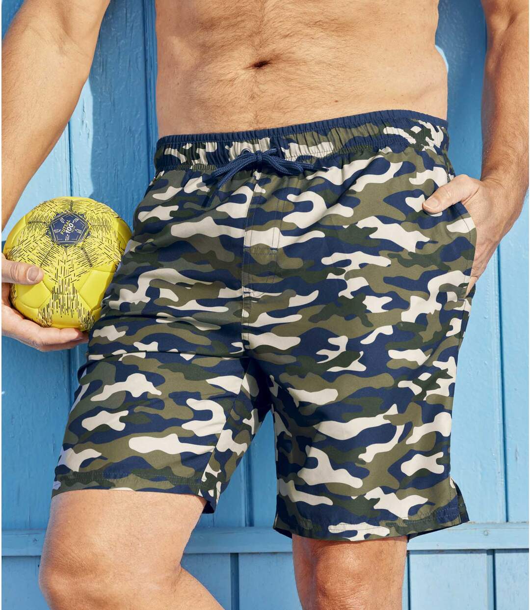 Pack of 2 Men's Swim Shorts - Camouflage Blue  Atlas For Men