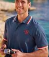 Pack of 2 Men's Jersey Polo Shirts - Blue Navy  Atlas For Men