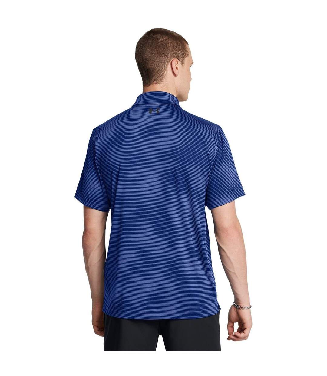 Mens Performance Plain Polo Shirt Blue Under Armour-2
