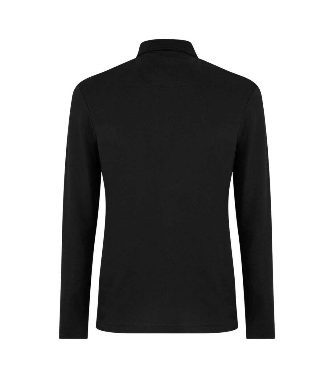 Mens Pirol Logo Long-sleeved Polo Shirt Black Boss-3