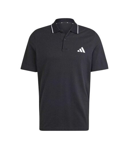 Polo Motif/style 3 Rayures Homme Noir Blanc Adidas