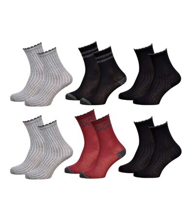 Chaussettes Femme Fantaisie Confort Coton Majoritaire - Pack de 6