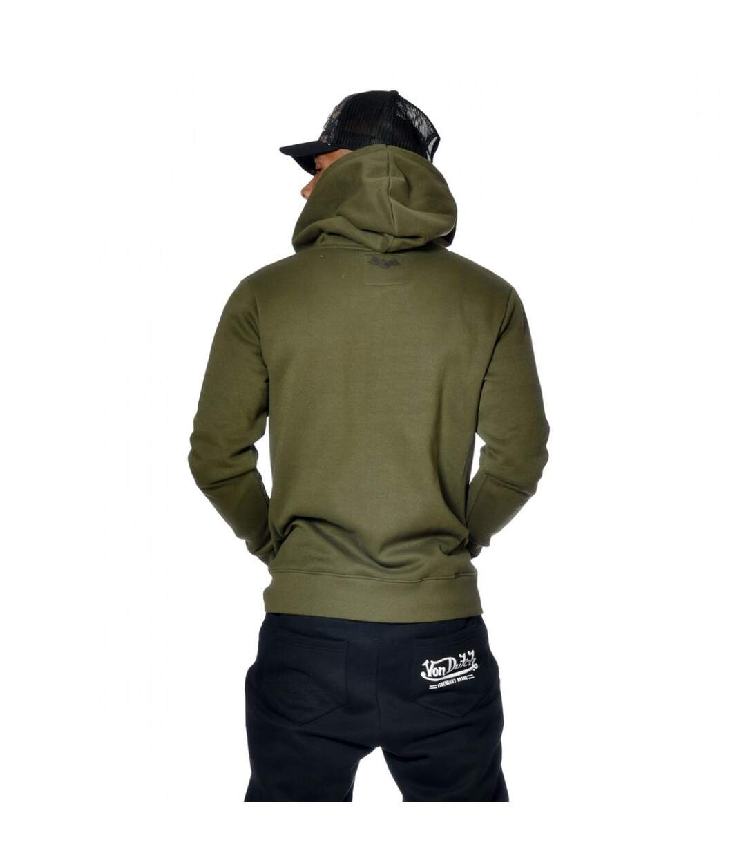 Sweat Von Dutch homme zippé à capuche imprimé devant Sliman