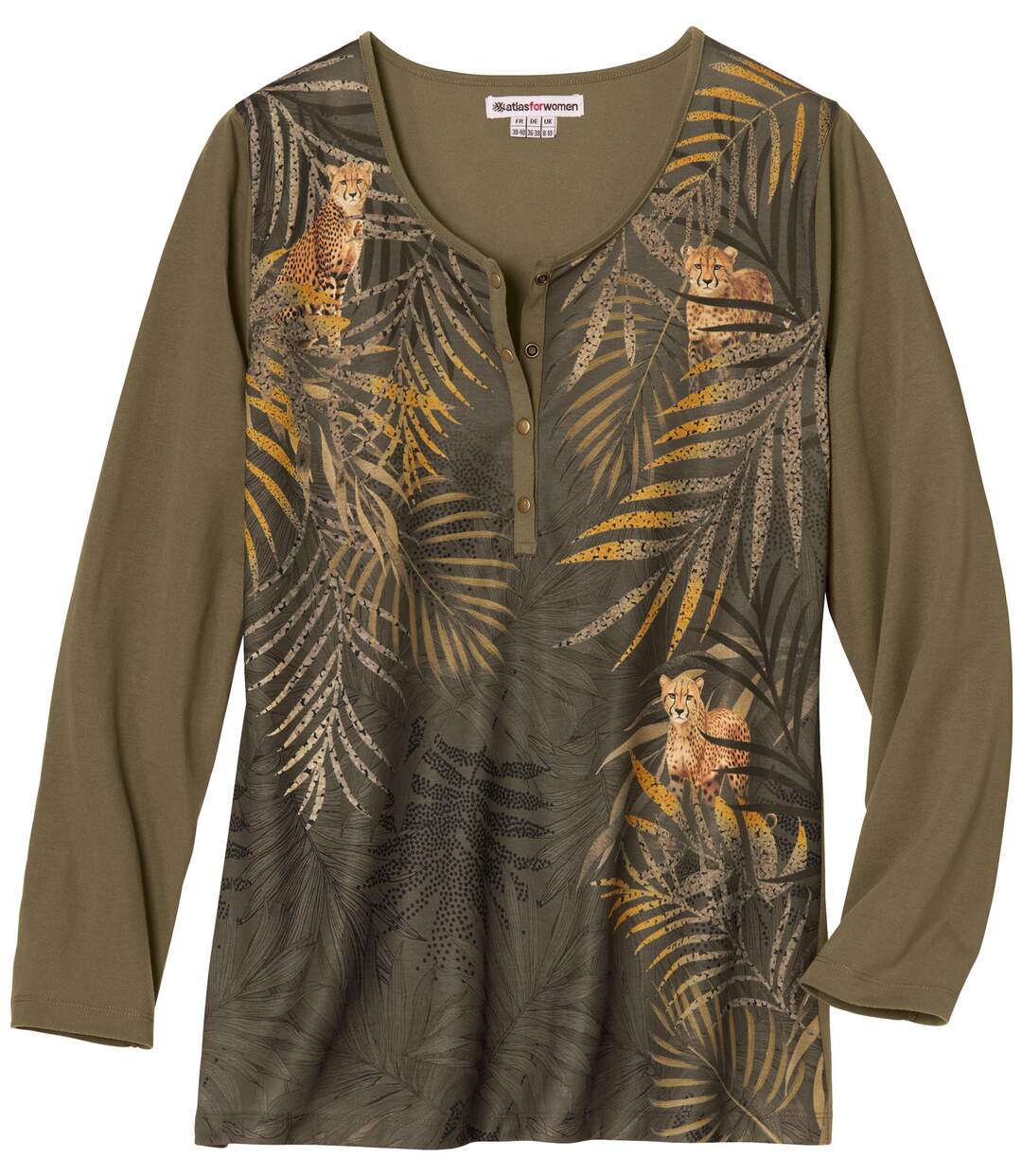 Women's Khaki Printed Top