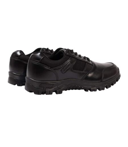 Mens Logo Leather Shoes Black Giorgio
