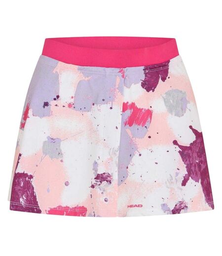 Womens/ladies Paint Splatter Skirt Amethyst Purple Head