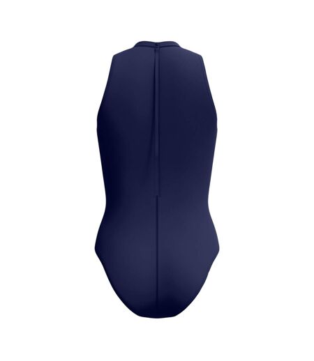 Maillot De Bain 1 Pièce Uni Col Ras-du-cou Hydrasuit Femme Bleu Marine Speedo