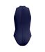 Maillot De Bain 1 Pièce Uni Col Ras-du-cou Hydrasuit Femme Bleu Marine Speedo-3