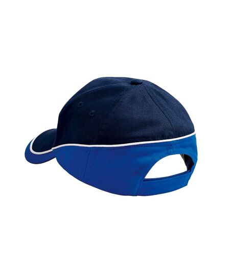 Casquette teamwear competition bleu marine / bleu roi vif / blanc Beechfield