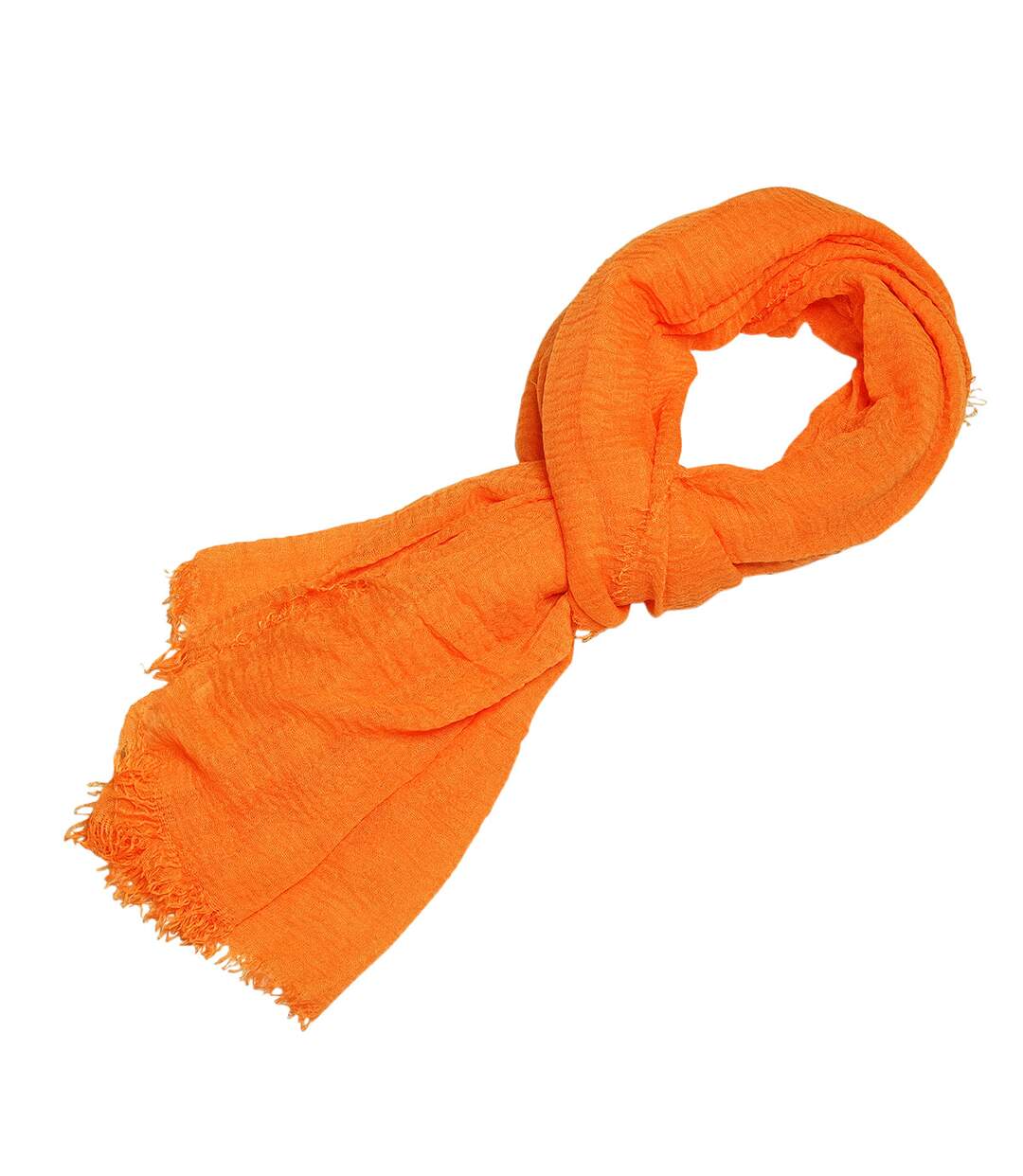 Cheche froissé uni écharpe foulard Homme Femme-1