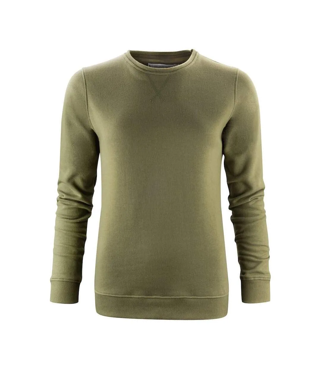 Womens/ladies Alder Crew Neck Sweatshirt Moss Green James Harvest-1