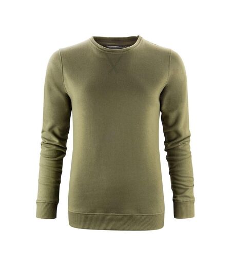 Womens/ladies Alder Crew Neck Sweatshirt Moss Green James Harvest