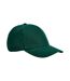 Beechfield Classic Natural Cotton Panelled Cap (Bottle Green) - UTPC6995