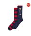Lot De 2  Chaussettes Motif/style Ours Adulte Bleu Marine Blanc Ralph Lauren-1