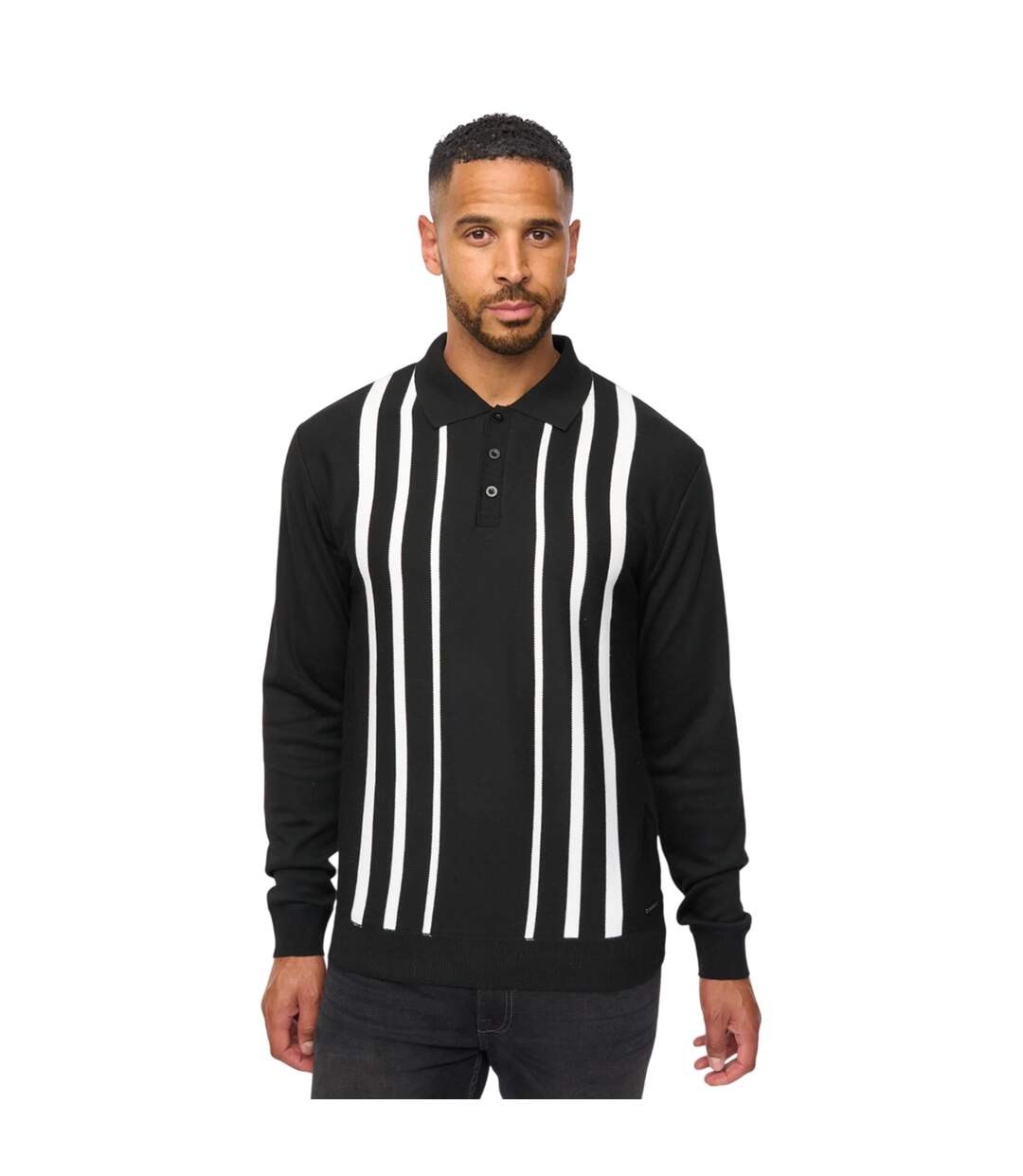 Mens Stalwart Polo Shirt Black White Bewley & Ritch-2