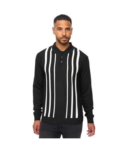 Mens Stalwart Polo Shirt Black White Bewley & Ritch