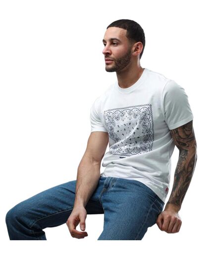 Mens Bandana Print Crew Neck T-shirt White Levis