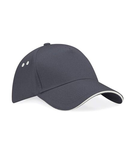 Casquette 5 panneaux adulte - B15C - gris graphite et gris clair
