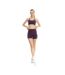 Womens/ladies Summer Pocket Sweat Shorts Plum Lookus-1