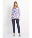 Pull doux court col rond imprimé graphique-3