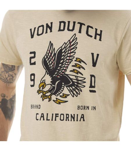 T-shirt homme col rond regular en coton print devant Brave Vondutch
