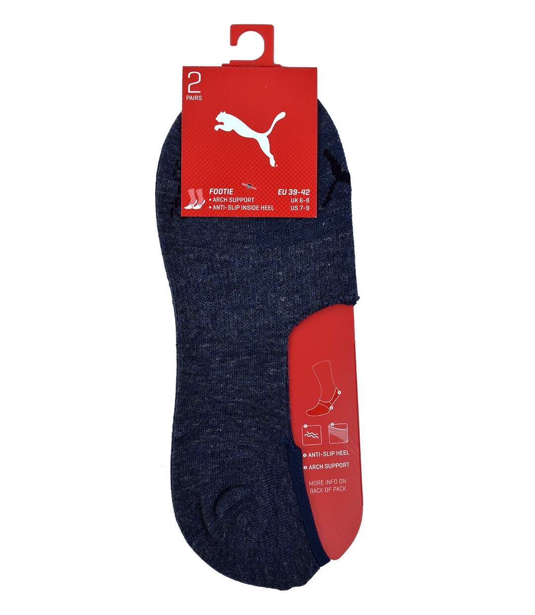 Chaussettes PUMA Socquettes FOOTIES Pack de 2 Paires Denim Blue 460 FOOTIES