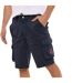 Bermuda cargo homme ceinture élastiquée et poches avec patchs Piston Vondutch-5