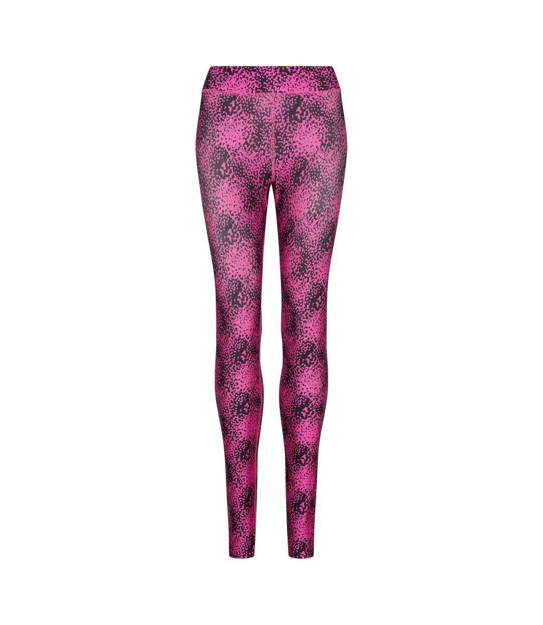 Legging imprimé femme - JC077 - rose fuchsia et noir-2