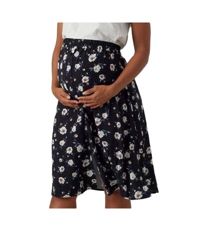 Jupe de Grossesse Noire à Fleurs Femme Vero Moda Maternity 20019110 - L