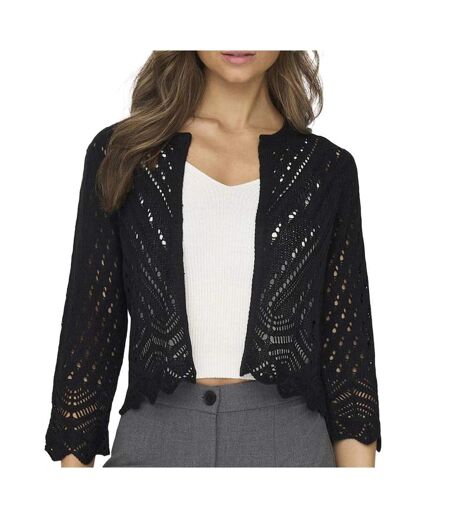 Cardigan noir femme jdy sun 3/4 cropped