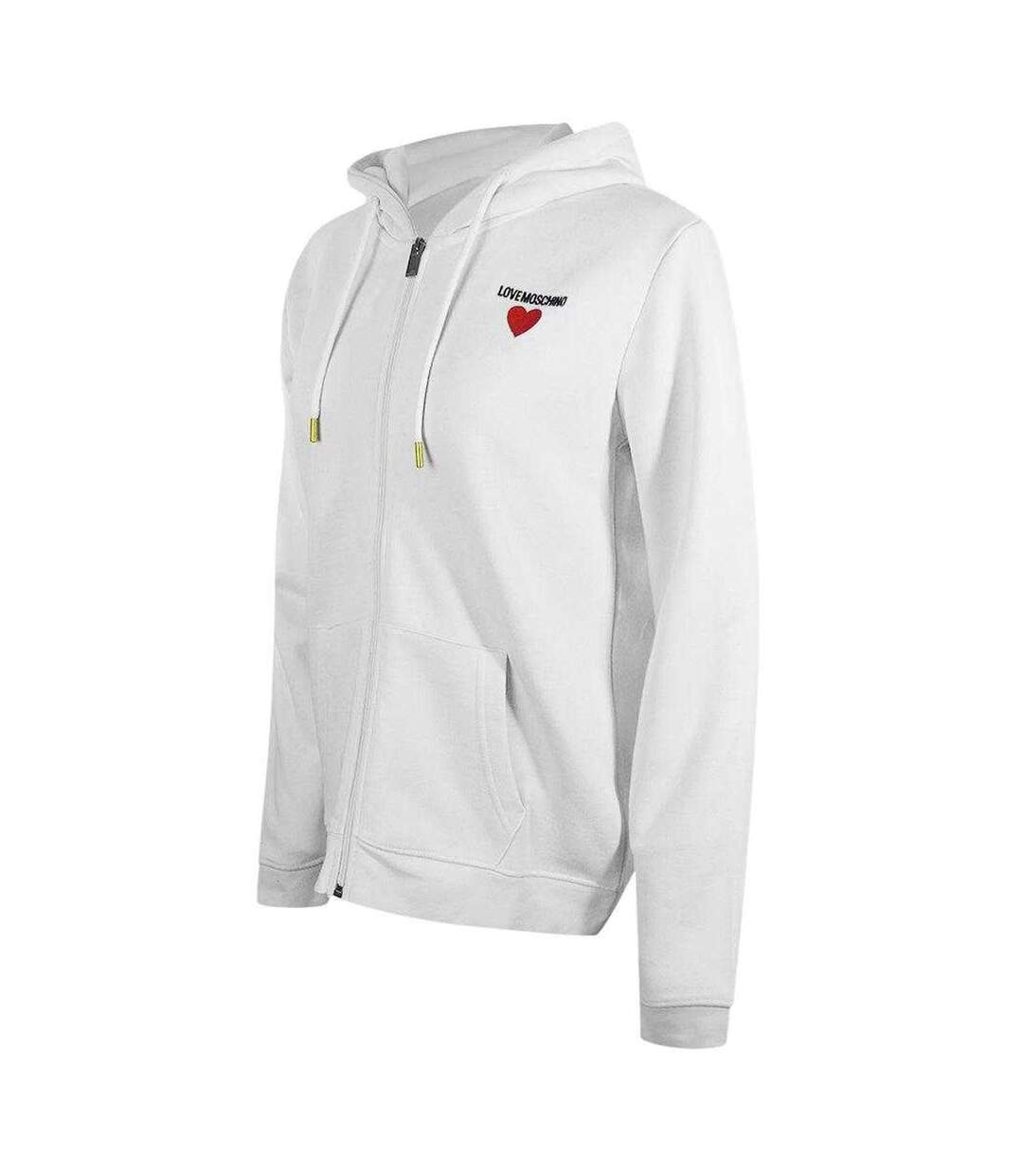 Veste À Capuche Motif/style Cœur Femme Blanc Love Moschino-3