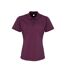 Womens/ladies coolchecker pique polo shirt aubergine Premier