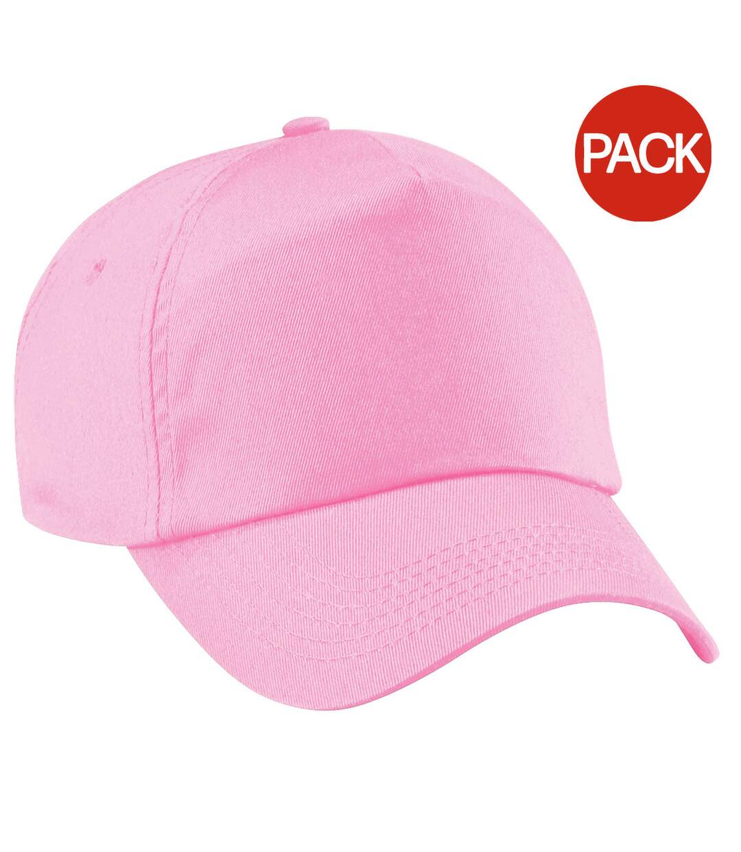 Beechfield Unisex Plain Original 5 Panel Baseball Cap (Pack of 2) (Classic Pink) - UTRW6698-1
