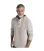 Mens Bakersfield Macaroni Button Neck Hoodie Ecru Weird Fish-4