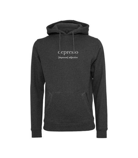 Sweat À Capuche Depresso Homme Anthracite Mister Tee