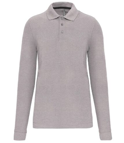 Polo manches longues - Homme - WK276 - gris oxford
