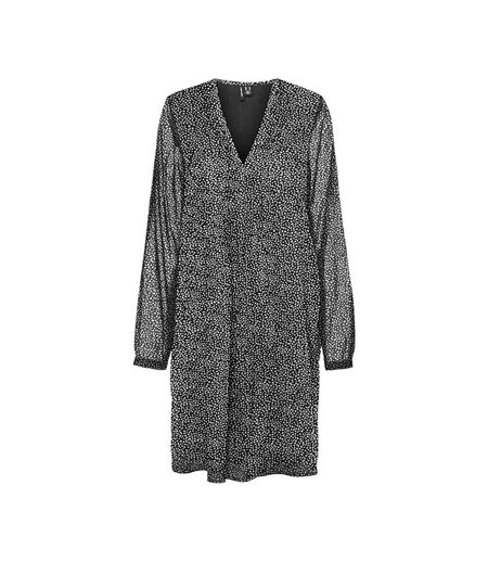 Robe Noire à Motifs Femme Vero Moda Holly - M