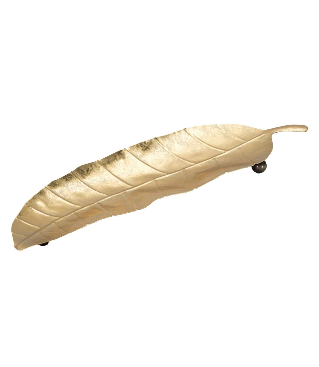Vide-Poche sur Pied en Métal Foglia 38cm Or-1