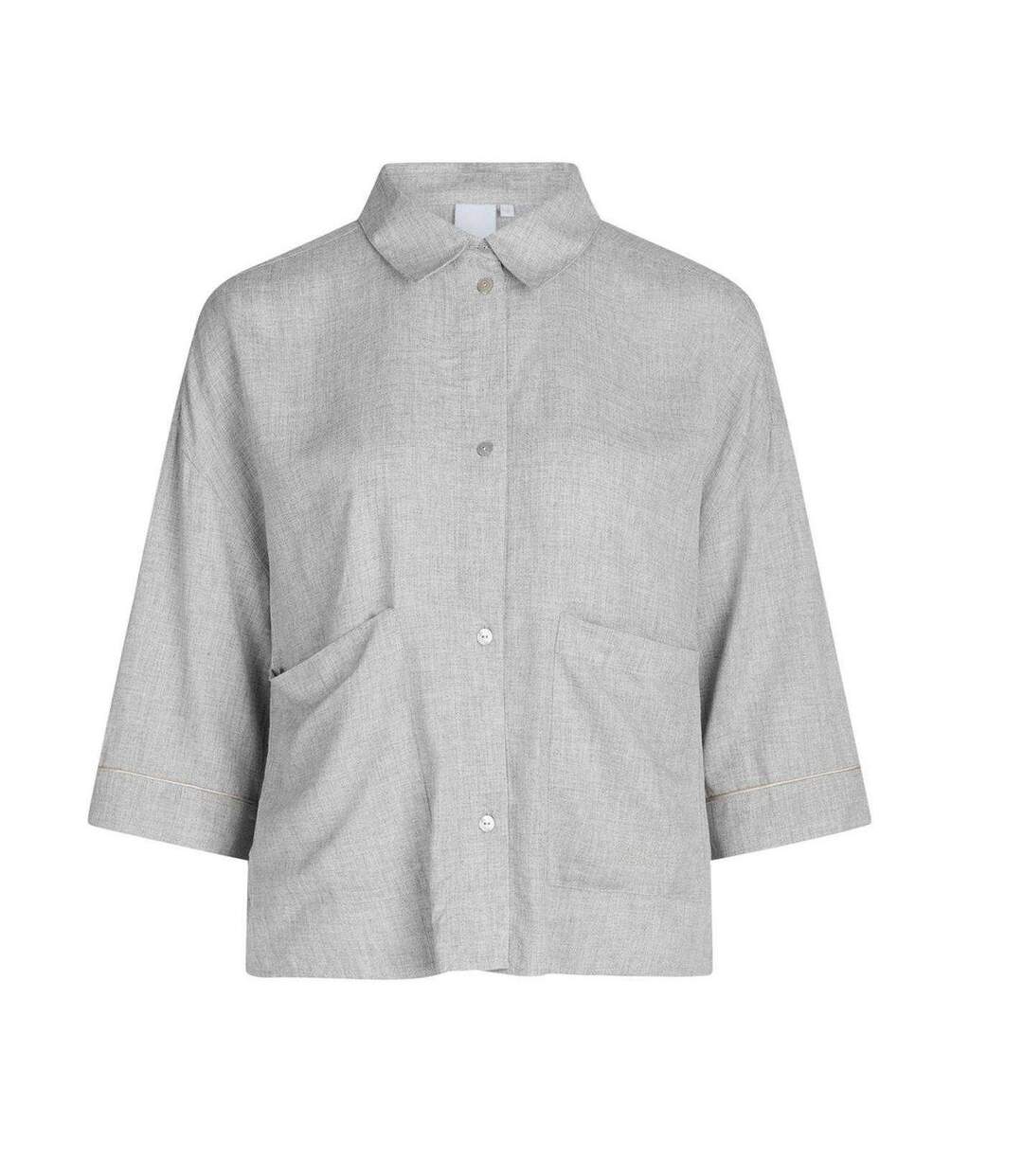 Womens/ladies Sonja Pyjama Top Light Grey CCDK Copenhagen-2