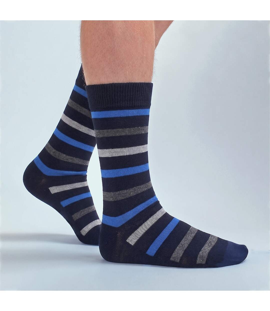 3 Paires Chaussettes Homme Bambou Respirantes-3